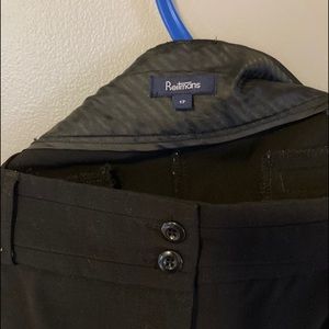 Black dress pants. Wide bottom